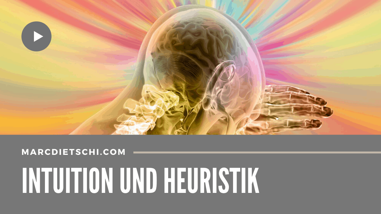 Nachdenkliches menschliches Profil mit farbenfrohem Hintergrund, symbolisiert Intuition und Heuristik in psychologischen und mentalen Prozessen.