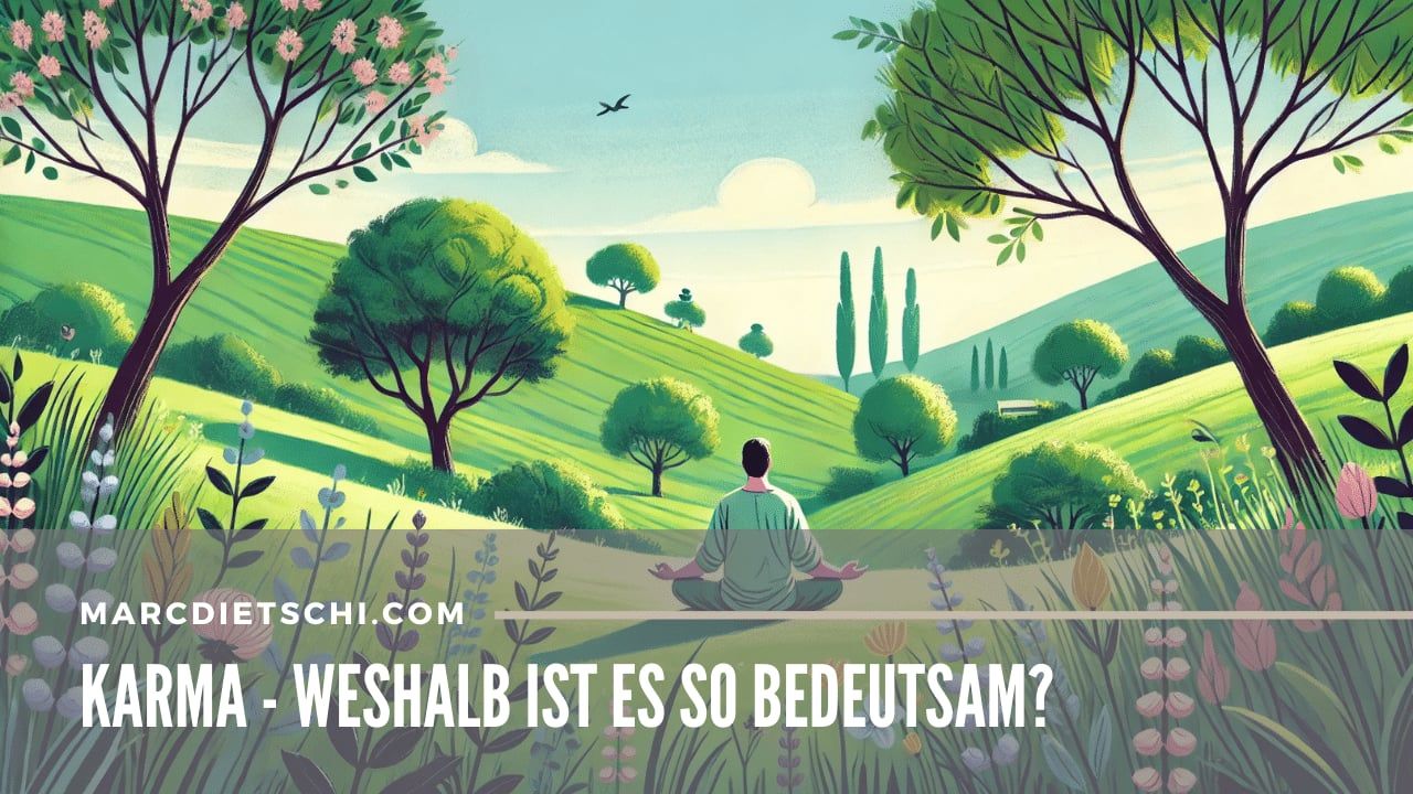 Meditierende Person in ruhiger Landschaft als Symbol für Reflexion über Handlung und Folgen.