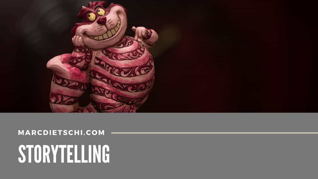 Die Katze von Alice im Wunderland als Storyteller.